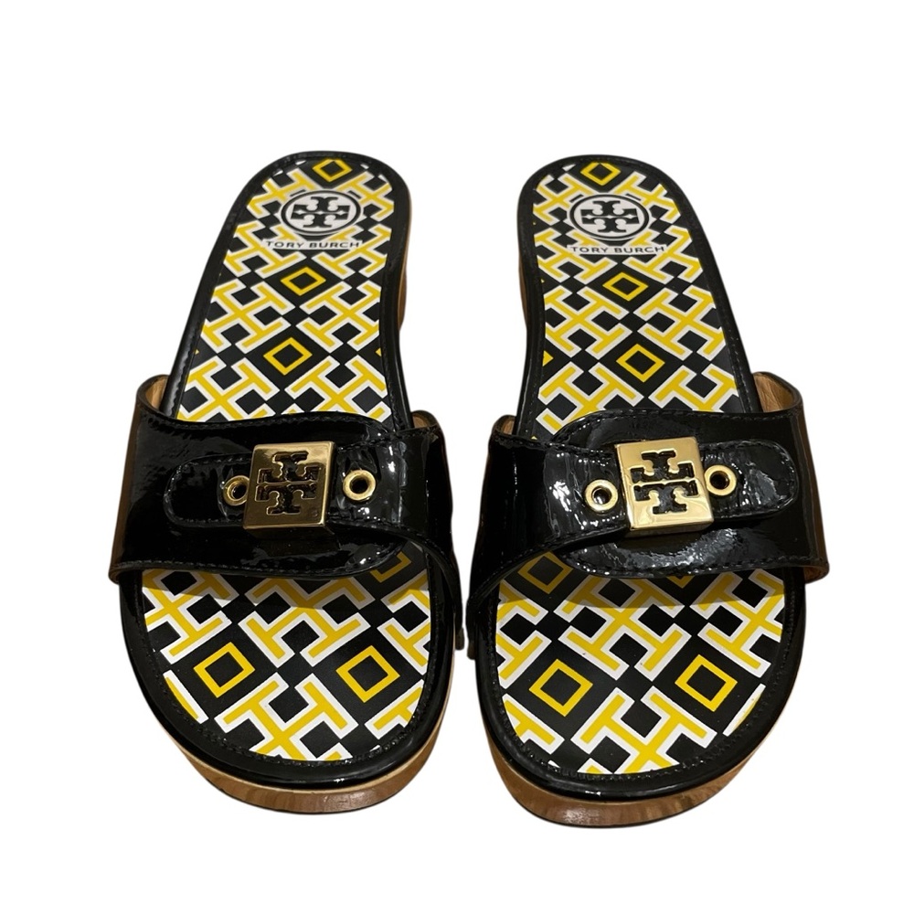 Tory Burch Black and Yellow Sandals